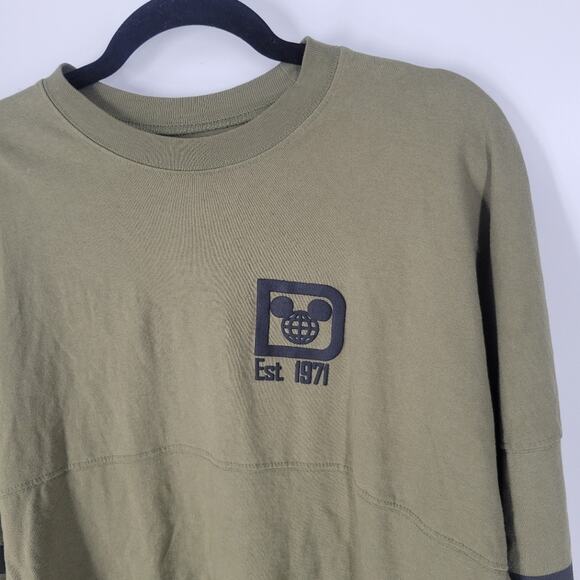 Disney Walt Disney World Green Black Crewneck Spirit Jersey S - Picture 3 of 7